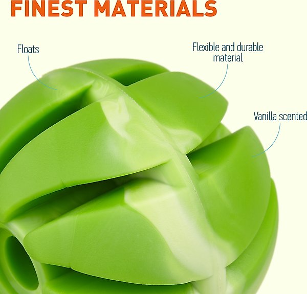 Show full view: Dogline Spiral Ball Dog Toy, Green, 1.54-in slide 3 of 8
