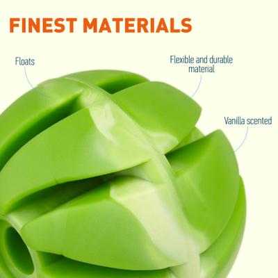 Show full view: Dogline Spiral Ball Dog Toy, Green, 2.36-in slide 3 of 8