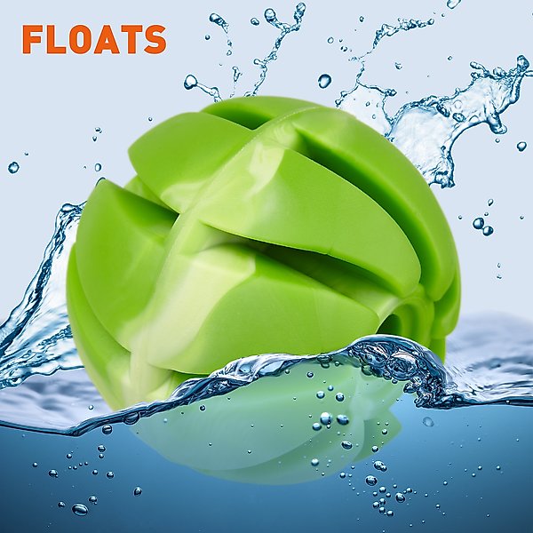 Show full view: Dogline Spiral Ball Dog Toy, Green, 1.54-in slide 2 of 8