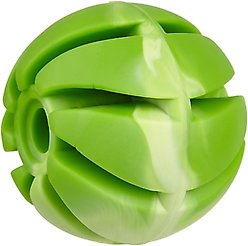 Dogline Spiral Ball Dog Toy, Green, 2.36-in