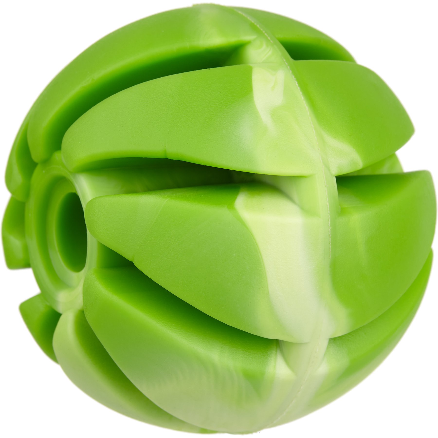 Dogline Spiral Ball Dog Toy, Green, 1.54-in