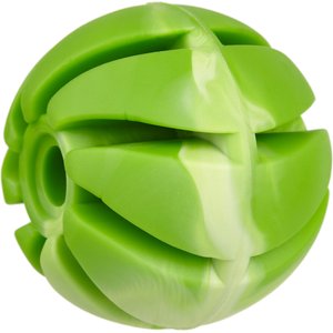 Dogline Spiral Ball Dog Toy, Green, 2-in