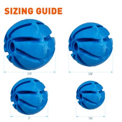 Show full view: Dogline Spiral Ball Dog Toy, Blue, 1.54-in slide 4 of 8