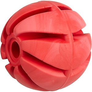 Dogline Spiral Ball Dog Toy, Red, 2.36-in