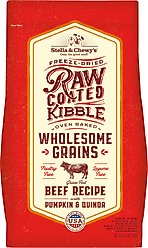 Stella & Chewy's Raw Coated Wholesome Grain Grass-Fed Beef Recipe Dry Dog Food, 3.5-lb bag