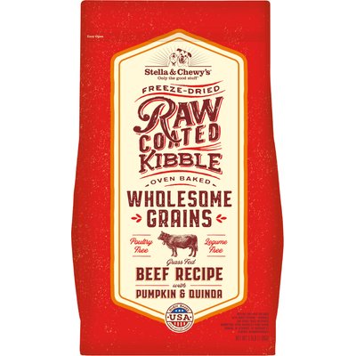 Stella & Chewy's Stella & Chewy's Raw Coated Wholesome Grain Grass-Fed Beef Recipe Dry Dog Food, 3.5-lb bag