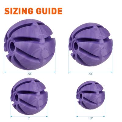 Show full view: Dogline Spiral Ball Dog Toy, Purple, 2.75-in slide 4 of 8