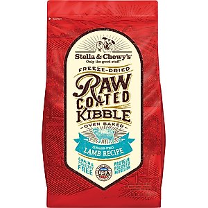 Stella & Chewy's Raw Coated Grass-Fed Lamb Recipe Grain-Free Dry Dog Food, 3.5-lb bag