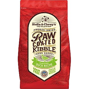 Stella & Chewy's Raw Coated Cage-Free Duck Recipe Grain-Free Dry Dog Food, 3.5-lb bag
