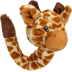 Dogline Giraffe with Ball Dog Toy, 11-in, Brown