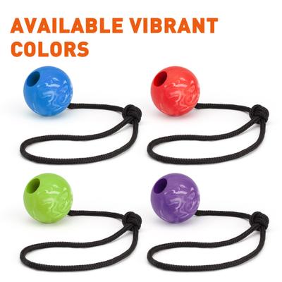 Show full view: Dogline Euro Ball Rope Dog Toy, Red, 2.75-in slide 5 of 9