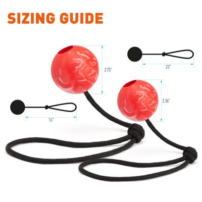 Show full view: Dogline Euro Ball Rope Dog Toy, Red, 2.75-in slide 4 of 9