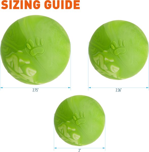 Show full view: Dogline Euro Ball Dog Toy, Green, 2-in slide 8 of 8