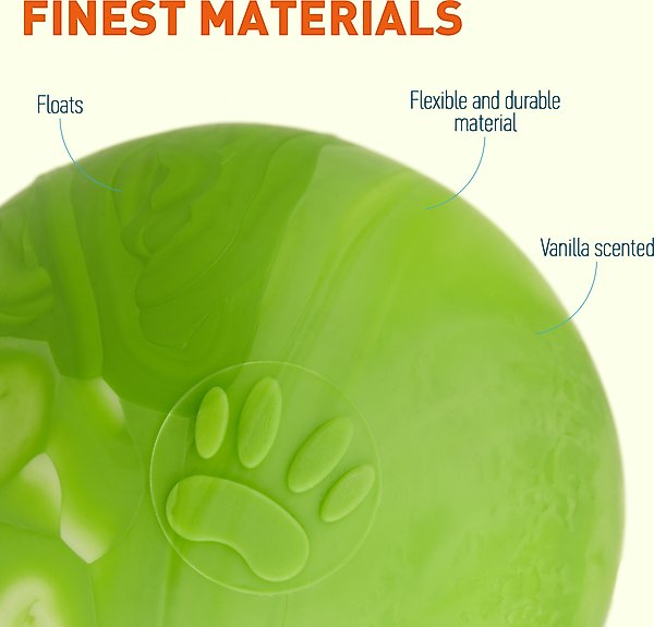 Show full view: Dogline Euro Ball Dog Toy, Green, 2-in slide 3 of 8