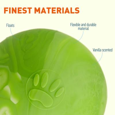 Show full view: Dogline Euro Ball Dog Toy, Green, 2.75-in slide 3 of 8