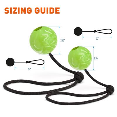 Show full view: Dogline Euro Ball Rope Dog Toy, Green, 2.36-in slide 4 of 9