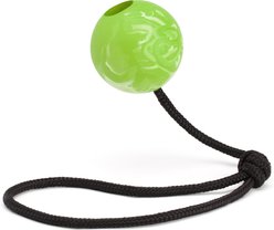 Dogline Euro Ball Rope Dog Toy, Green, 2.36-in
