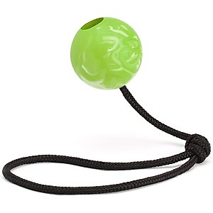 Dogline Euro Ball Rope Dog Toy, Green, 2.36-in