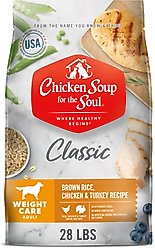 Chicken Soup for the Soul Adult Weight Care Brown Rice, Chicken & Turkey Recipe Dry Dog Food, 28-lb bag