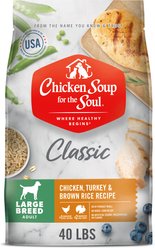 Chicken Soup for the Soul Large Breed Adult Chicken, Turkey & Brown Rice Recipe Dry Dog Food, 40-lb bag