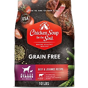 Chicken Soup for the Soul Beef & Legumes Recipe Grain-Free Dry Dog Food, 10-lb bag