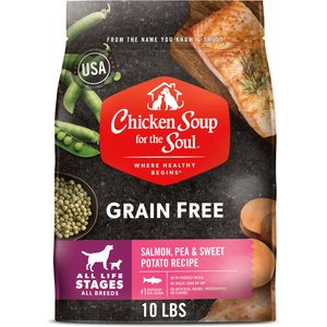 Chicken Soup for the Soul Grain-Free Salmon, Pea & Sweet Potato Recipe Dry Dog Food, 10-lb bag