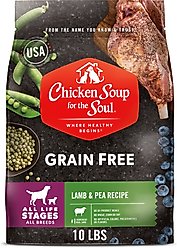 Chicken Soup for the Soul Grain-Free Lamb & Pea Recipe Dry Dog Food, 10-lb bag