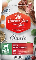 Chicken Soup for the Soul Beef & Brown Rice Recipe Large Breed Adult Dry Dog Food, 28-lb bag