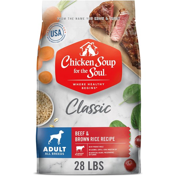 Chicken Soup for the Soul Beef & Brown Rice Recipe Adult Dry Dog Food