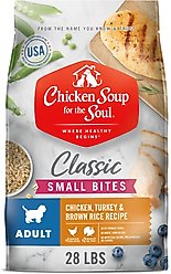 Chicken Soup for the Soul Small Bites Adult Chicken, Turkey & Brown Rice Recipe Dog Food, 28-lb bag