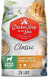 Chicken Soup for the Soul Large Breed Adult Chicken, Turkey & Brown Rice Recipe Dry Dog Food, 28-lb bag