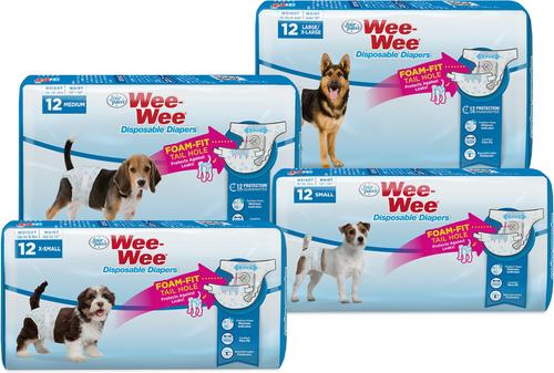 Show full view: Four Paws Wee-Wee Disposable Dog Diapers, Small, 12 count slide 8 of 12