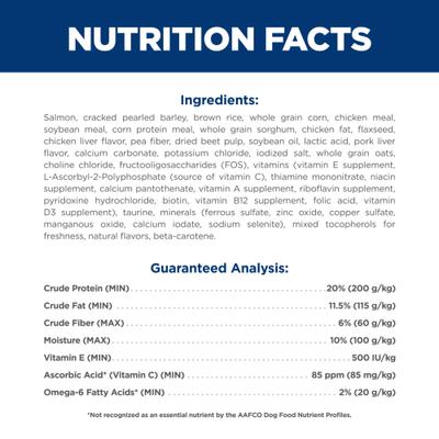 Show full view: Hill's Science Diet Adult Salmon & Brown Rice Recipe Dry Dog Food, 33-lb bag slide 7 of 12