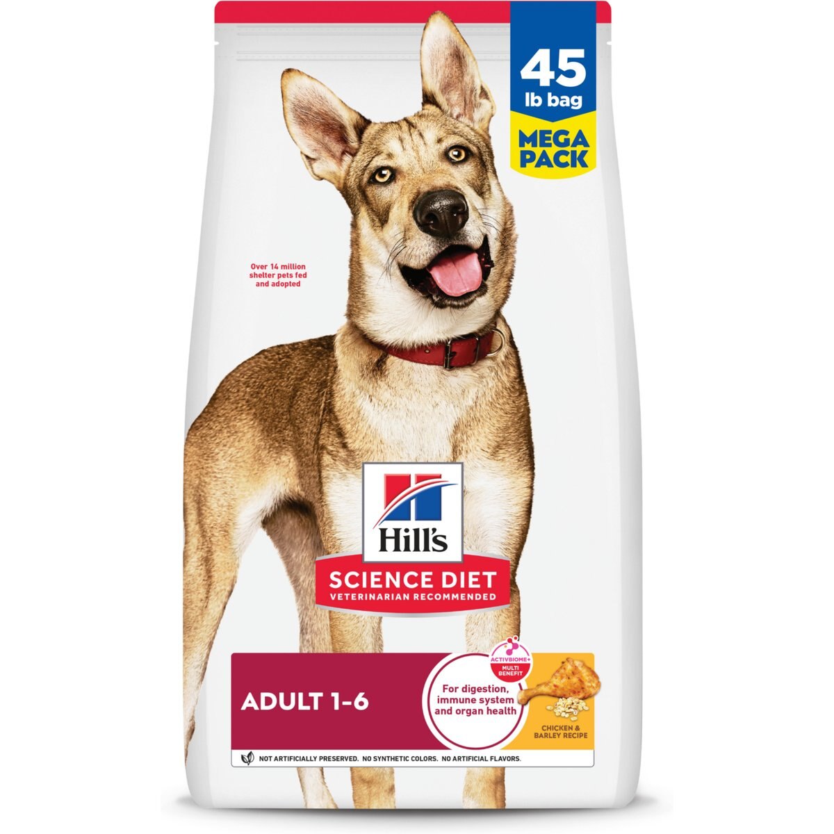 Hill's Science Diet Adult 1-6 Chicken & Barley Recipe Dry Dog Food, 45-lb bag