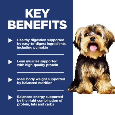 Show full view: Hill's Science Diet Adult Small Breed & Mini Breed Chicken Meal & Rice Recipe Dry Dog Food, 15.5-lb bag slide 6 of 13