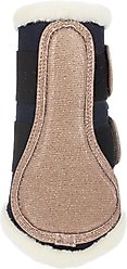 Equinavia Glam Brushing Horse Boots, Navy/Gold, Medium