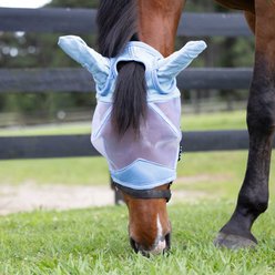 Equinavia Algard Soft Mesh Horse Fly Mask, Light Blue, Warmblood slide 2 of 5