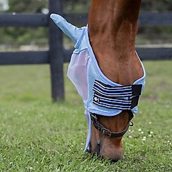 Equinavia Algard Soft Mesh Long Nose Horse Fly Mask, Light Blue, Pony slide 2 of 3