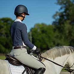 Equinavia Crown MIPS Horse Riding Helmet, Navy/Gold, Large slide 2 of 8