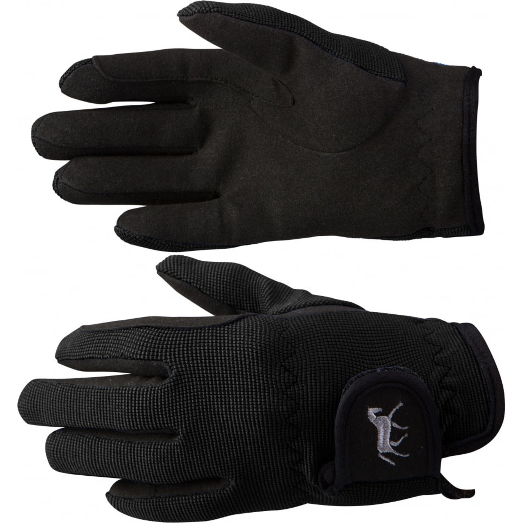 Horze Stretch Kids Gloves, Black, 5