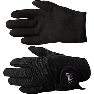 Horze Stretch Kids Gloves, Black, 6