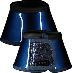 Horze Bell Horse Boots with Glitter, Dark Blue, Medium