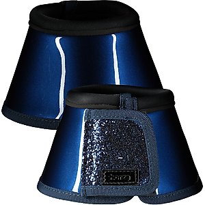 Horze Bell Horse Boots with Glitter, Dark Blue, Large