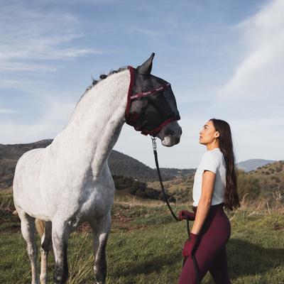 Show full view: Horze Wire-Framed Horse Fly Mask, Windsor Wine, Large slide 5 of 7