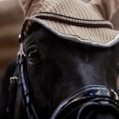 Show full view: Horze Adepto Horse Ear Net, Safari Brown, Horse slide 3 of 4