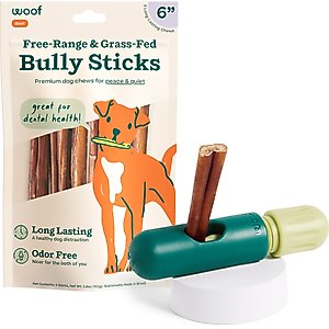 Woof BullySafe & 6-inch Bully Stick Dog Treats, 5 count
