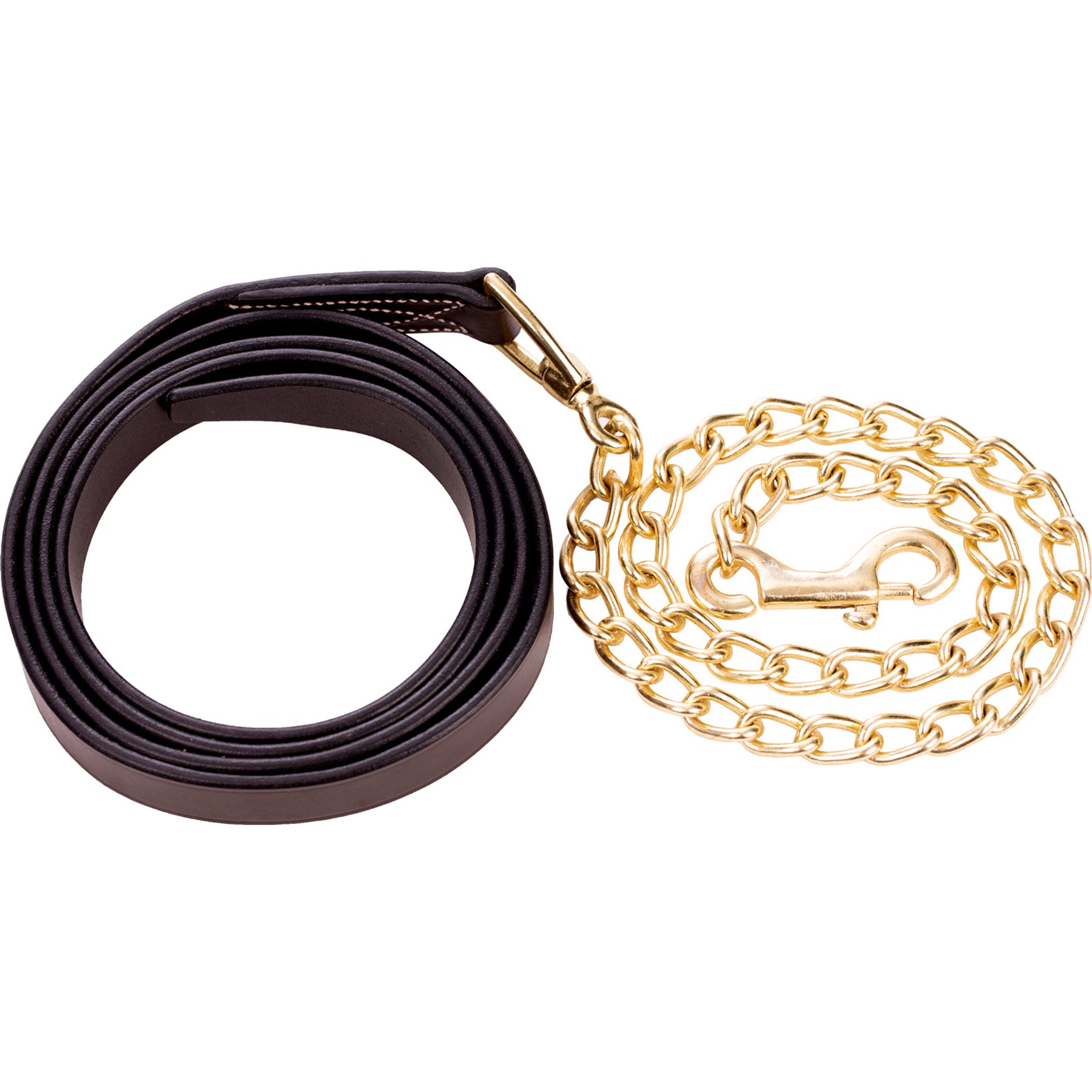 Equinavia Valkyrie Leather Horse Lead Shank, Chocolate Brown