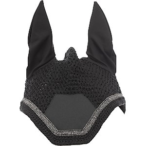 Equinavia Glam Horse Ear Net, Black/Silver
