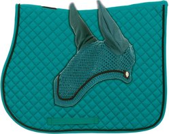 Equinavia Voss All Purpose Horse Saddle Pad & Bonnet Set, Turquoise