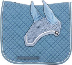 Equinavia Voss Dressage Horse Saddle Pad & Bonnet Set, Forever Blue